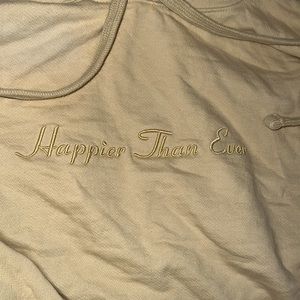 Happier than ever embroidered Billie Eilish sweatshirt